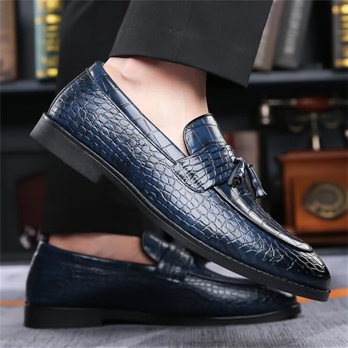 Men's Slip On Tassels Loafers Classic Casual Dress Penny Loafers Fashion Formal Business Wedding Smoking Shoes4