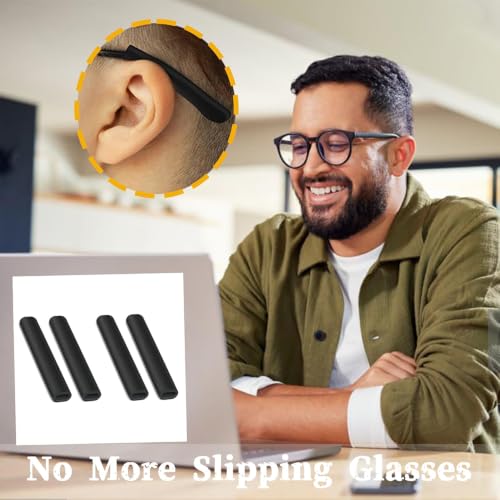 Image of 2 Pairs Ear Grips for Spectacles, Anti-Slip Specs Holder, Glasses Ear Grip