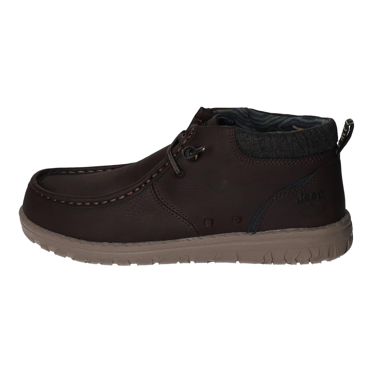 Jeep JM52112A Botines Casuales Hombre Jeep marrón con Suela Beige Antideslizante y Ajuste con Cordones Hombre Botas-Botines