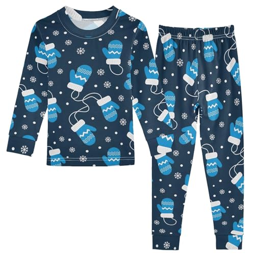 Blue Winter Mittens Toddler Boys Girls 18M 2 Piece Set Cotton Clothes Clothes Fall/winter