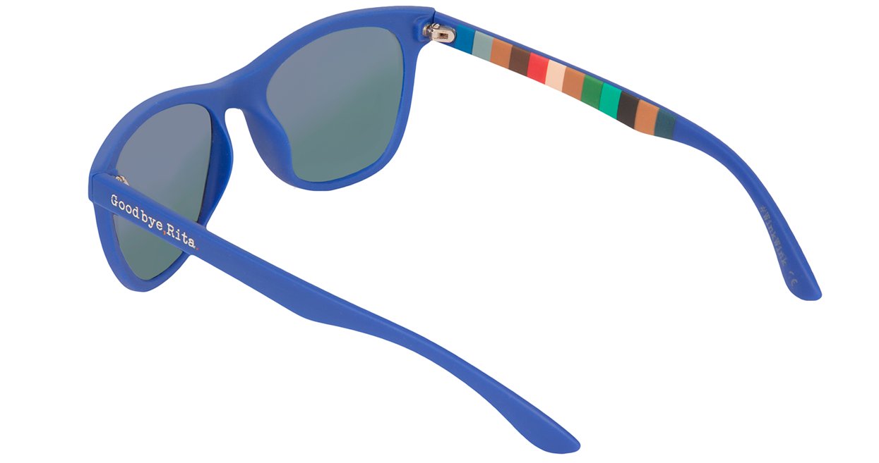 Goodbye, Rita. - Gafas de sol Polarizadas Color Azul - Lente espejo naranja - Modelo Turner