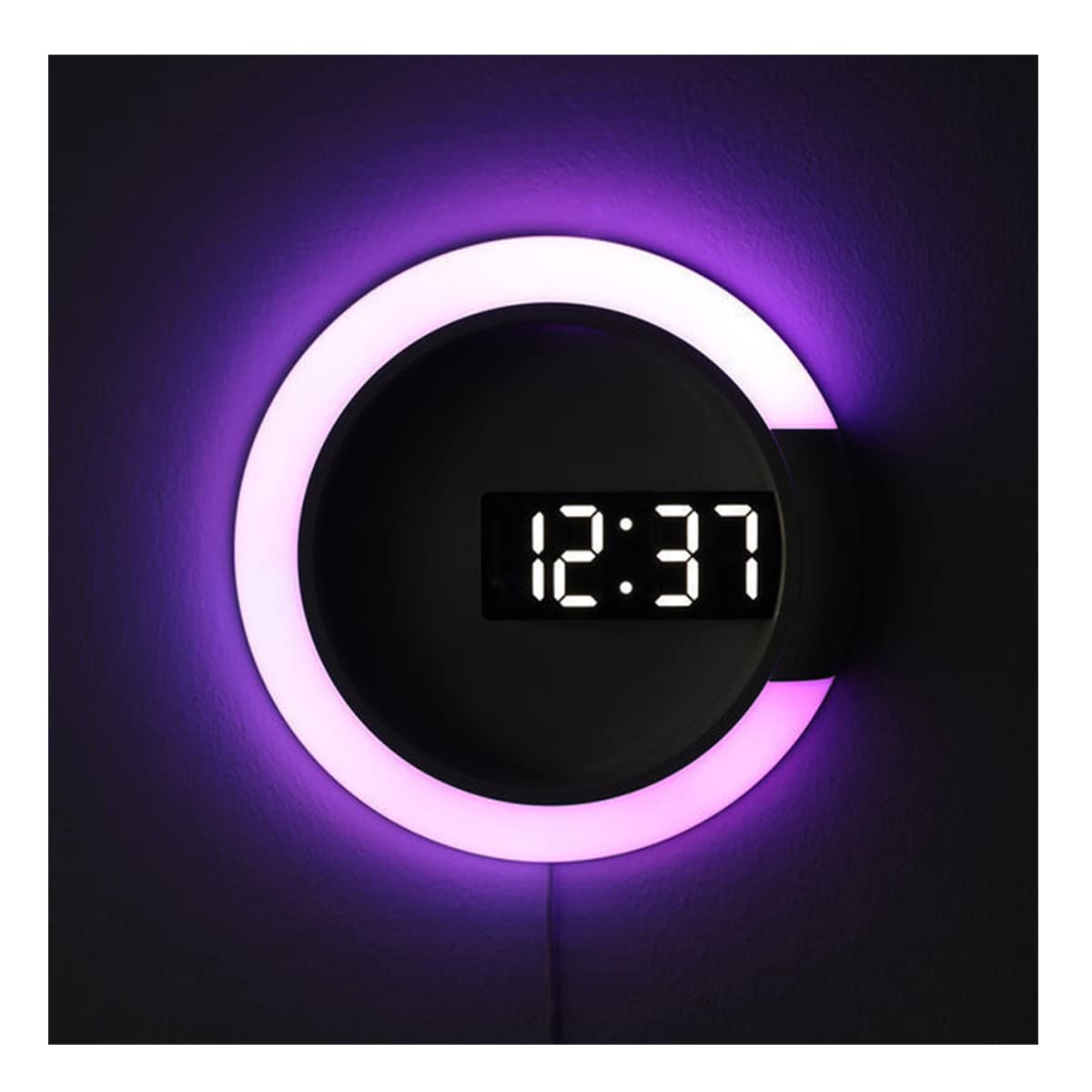 Amazon.co.jp: 壁掛け時計3DLEDデジタル時計 ミラー時計7色RGBライト