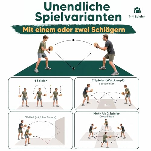 two46 Boardball | Klettballspiel war gestern - Das Neue Outdoor Spiel für Kinder & Erwachsene | Erfunden in DE - Alternative zu Badminton & Tennis | spannendes Strand- & Garten Spiel