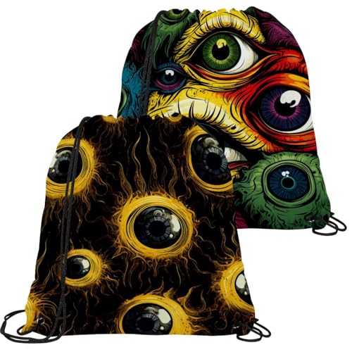 Sac à cordon Halloween lot de 2 poignets étanches et pliables pour le sport et la gym