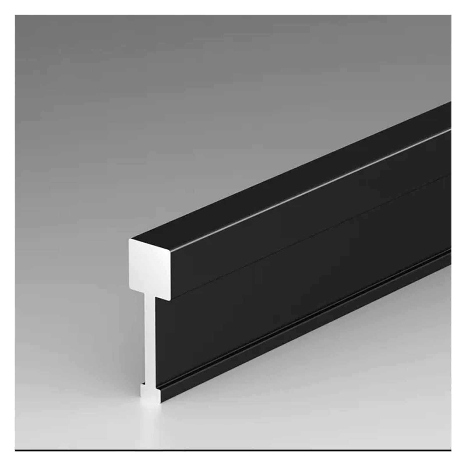 Raccord de transition de sol en T résistant pour combler les espaces vides de parquet noir