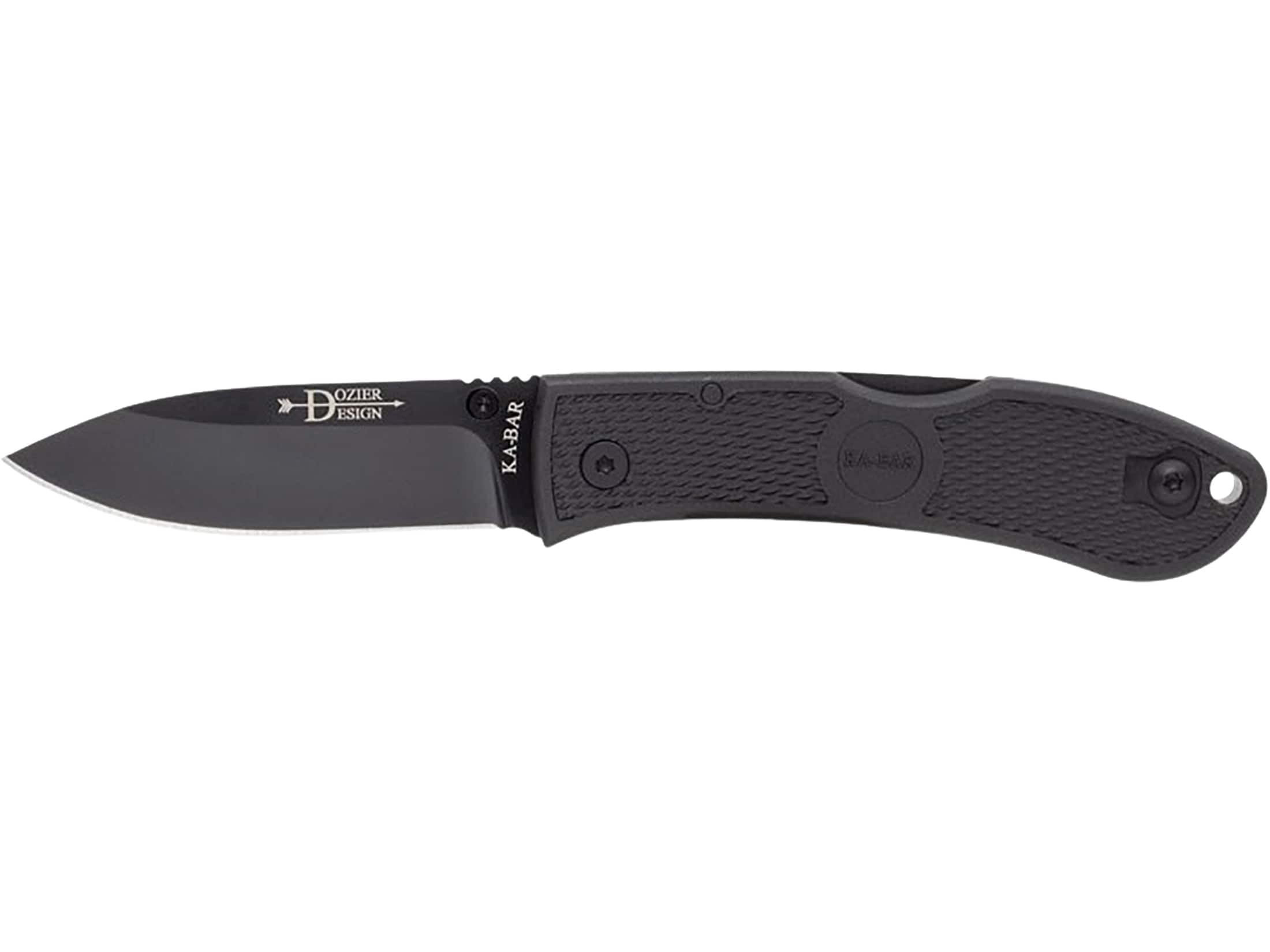 Dozier Hunter Pocket Knife 3" Drop Point CPM S35VN Black Blade Zytel Handle Black