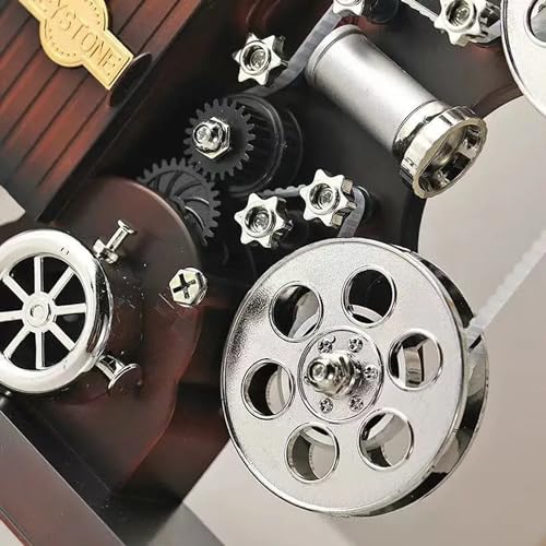 Image of AUGEN Exclusive Music Box Musical 360 rotatable Carousel Children's Wooden Men and Women Birthday Creative Christmas Valentine's Day Gift Home Decoration (Projector)