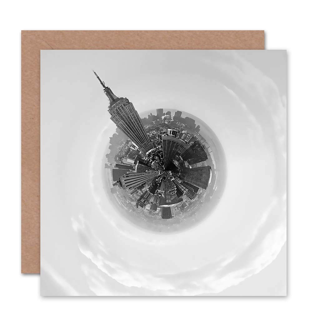 Artery8 - Greeting Card - Little World Tiny Planets Skyline New York
