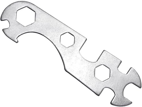 Llave de montaña de ciclo de bicicleta de múltiples agujeros portátil Herramientas para reparación Llave plana Llave de acero multiherramienta