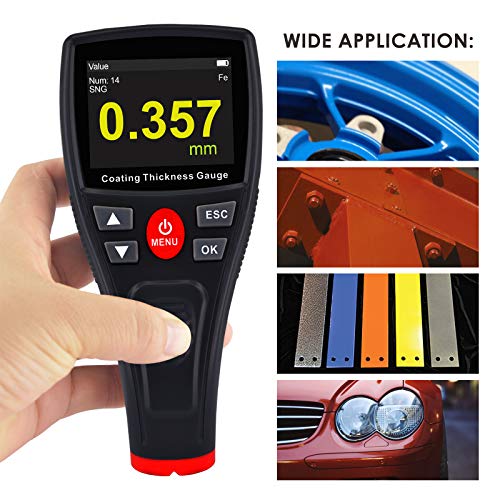Medidor digital de espesor para pintura automotriz con rotación automática de pantalla miniatura 2