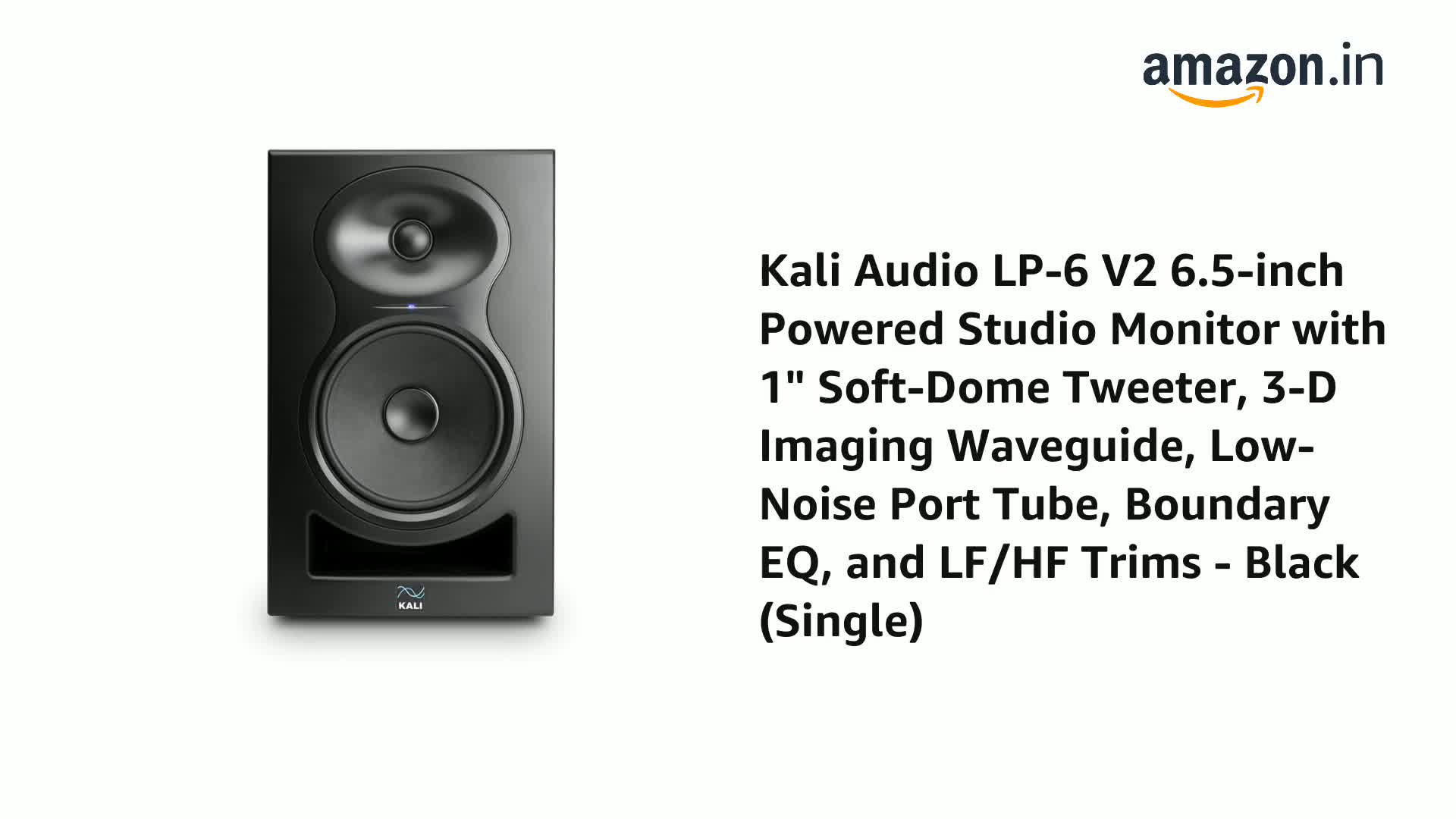 Kali Audio LP-6 V2 6.5-inch Powered Studio Wired Monitor with 1