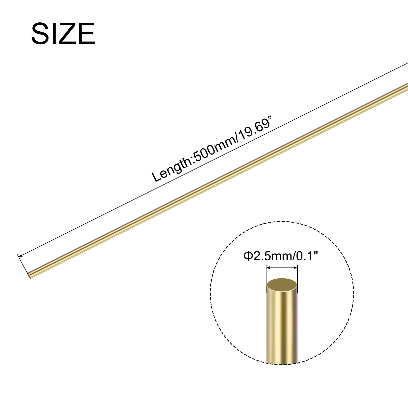 MECCANIXITY 9Pcs Brass Brazing Rods, Phosphor Copper Solder, Low Temperature Welding Sticks 3/32