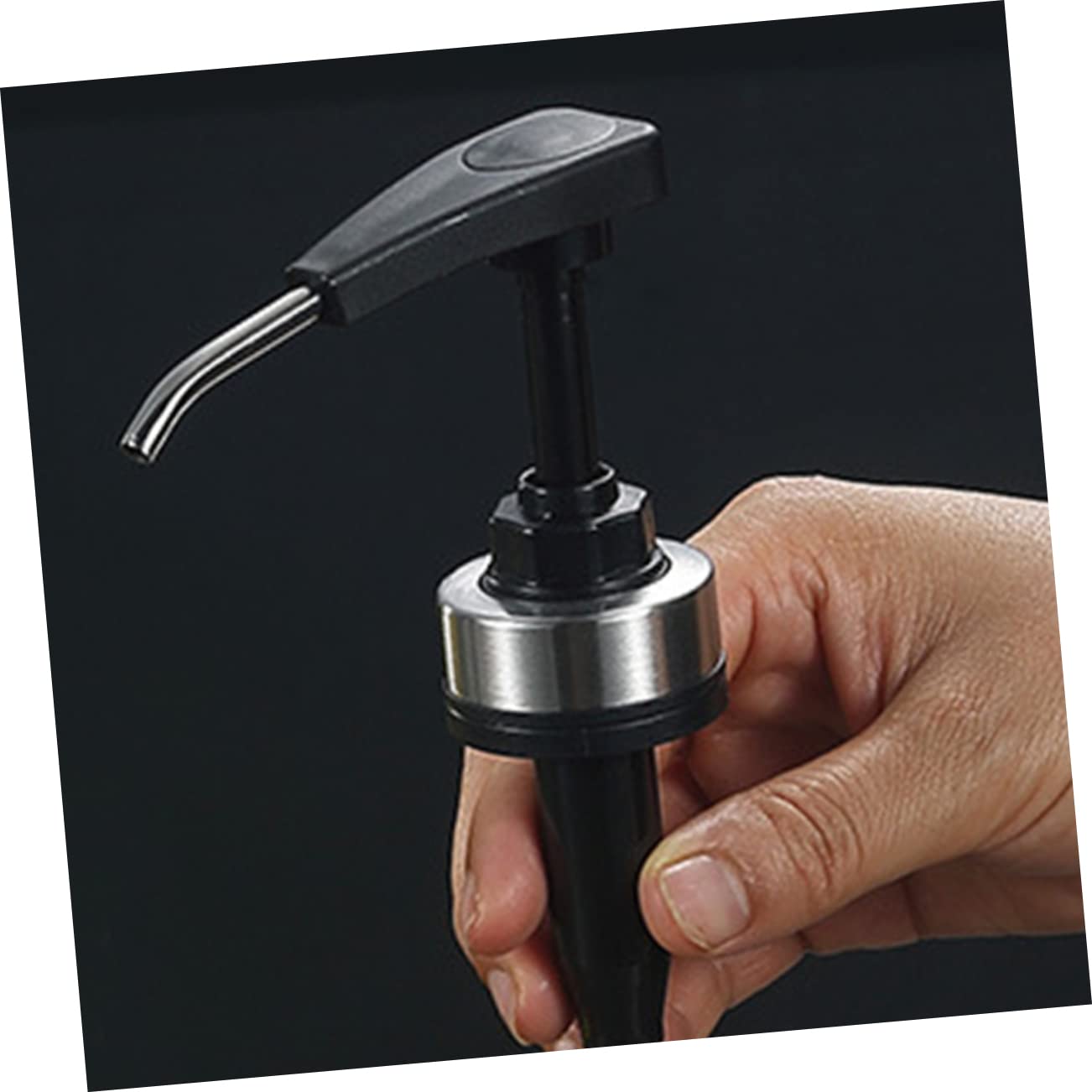 Cabilock 3pcs Food Grade Metal Nozzle Squeeze Bottle Pump for Oyster Sauce Ketchup