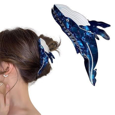 Whale Hair Claw Clip Hair Clip Marine Catch Barrettes Hair Adornment Hair Orname Amazon.com : Whale Hair Claw Clip Hair Clip Marine Catch  main image 3