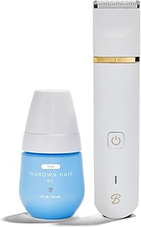 Bushbalm Ingrown Hair Nude Oil + Bikini Trimmer Set – Francesca Trimmer with Nude Oil – 2pc Grooming Set for Women, Bikini, Underarms & Legs – Smooth Skin, Razor Bump