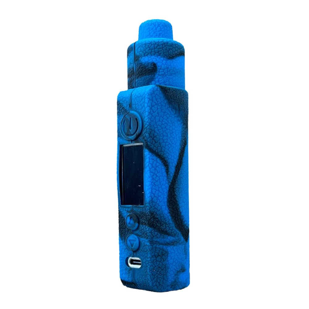 RUIYITECH Protective Silicone Case Sleeve Skin Cover for Drag X2 Kit 80W (Black Blue)