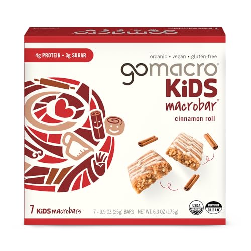 GoMacro Kids MacroBar Organic Vegan Snack Bars - Cinnamon...