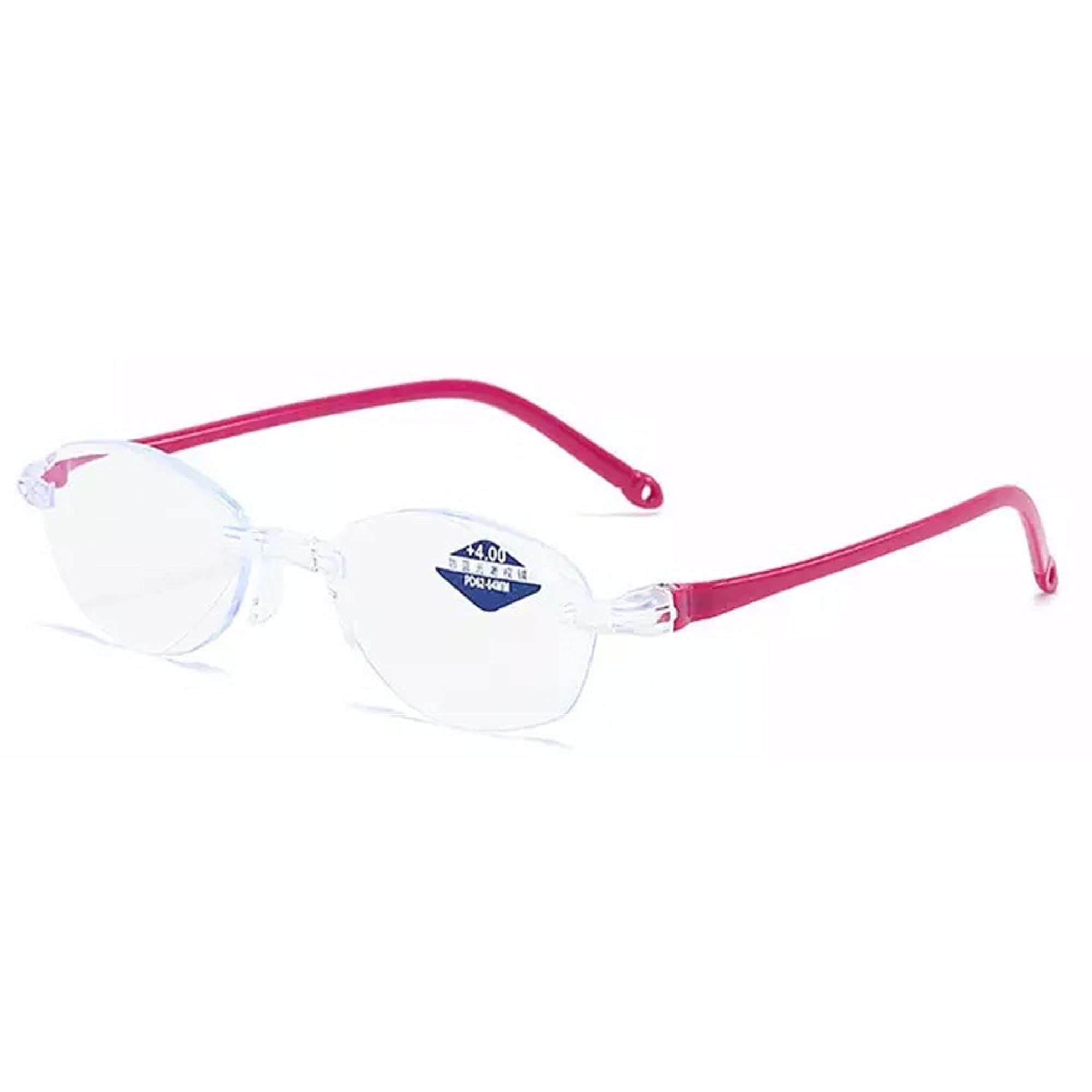 AUGEN Blue Block Rimless Reading Glasses Pink Clear Unisex Free Size Power (+4.00, Pack Of 1) (B09CDFQFVB) Amazon Price History, Amazon Price Tracker