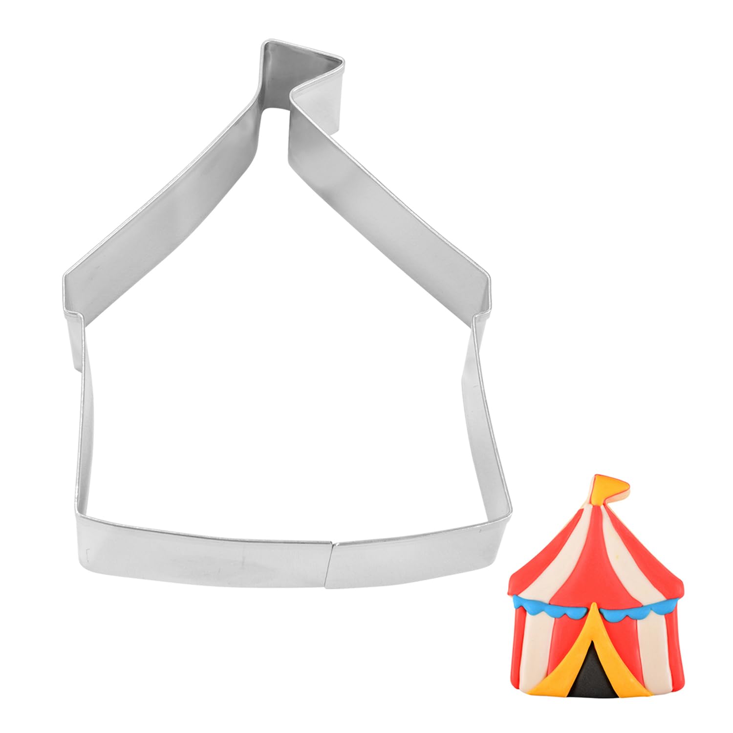 R&M Circus Tent Cookie Cutter Stainless Steel 3.5"