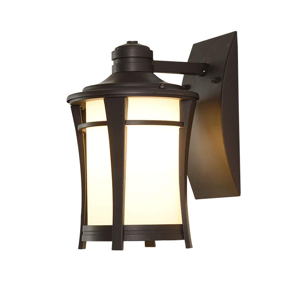 noxozoqm European Style Modern Antique Exterior Wall Lantern Outdoor Vintage Waterproof Wall Lantern Glass Wall Sconce
