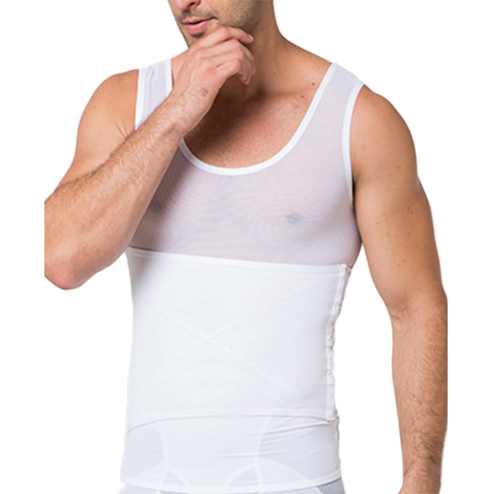 ISCBAFYX Kompresja męska Ukryj Gynecomastia Undershirt Shapewear Body Shaper Schowing koszula brzuch kamizelka termiczna s-2xl