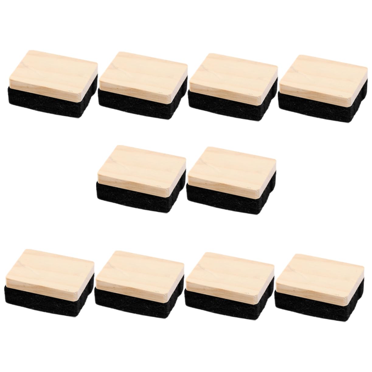 VILLCASE 5 Sätze Radiergummi Whiteboard-radierer Weiße Tafel Kreidereiniger Mini-tafellöscher White Board Teller Weiß Tragbarer Tafelradierer Mini-trockenradierer Hölzern 10 Stücke * 5