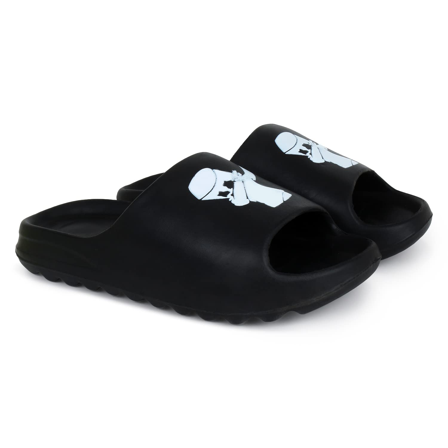 Pampy Angel Zig Zag Dancer Mens Flip Flops Slides Back Open Household Comfortable Slippers Black,8 (UK/India) (B0BG1QCDBG) Amazon Price History, Amazon Price Tracker