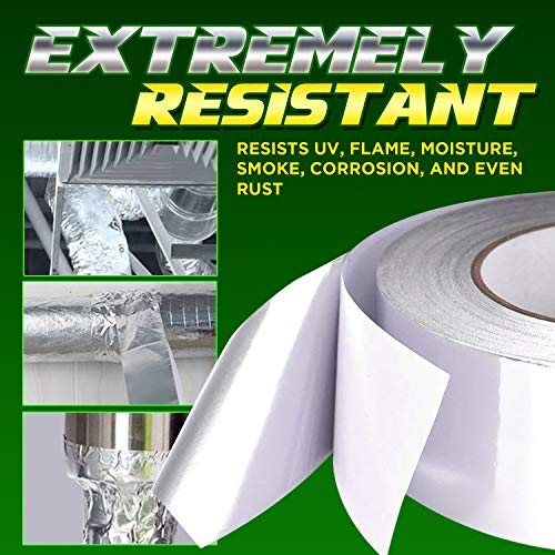 New: Professional Grade Aluminum Foil Tape — 3 Pack — 2 inch x 105 feet — 3.6 Mil Extra Thick HVAC Tape for Sealing and Patching Hot and Cold Air Ducts, Insulation, and Metal Repair