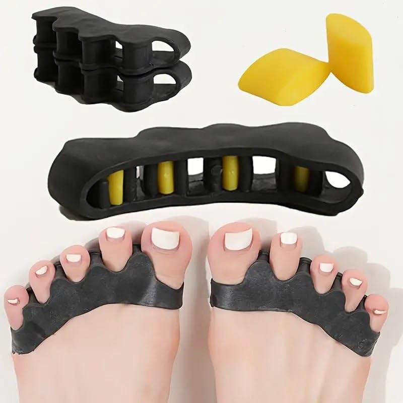 foot finger separator | adjustable soft gel toe separators for women/men | big toe spacers | toe cushion pads for daily use | adjustable toe splitter (pair of 1,multicolor)