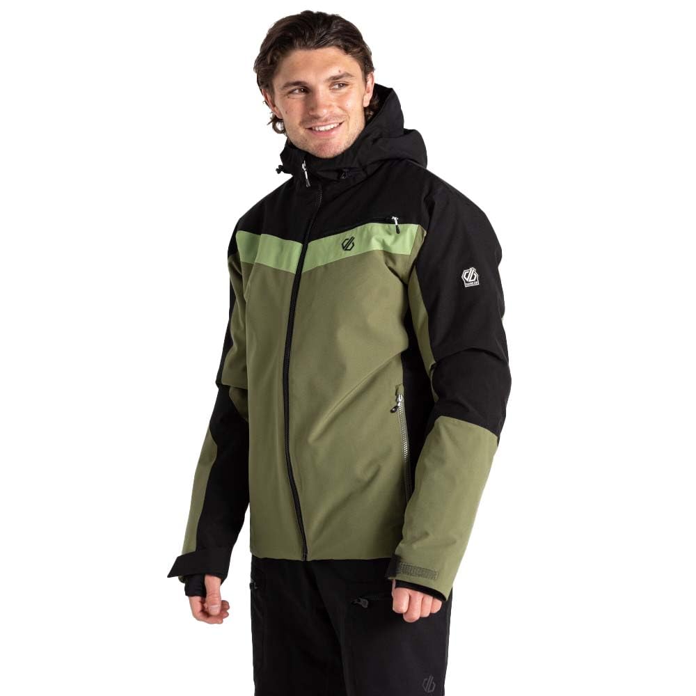 Dare2B Mens Eagle Ii Ski Jacket, Black Olivine Green, 5XL EU