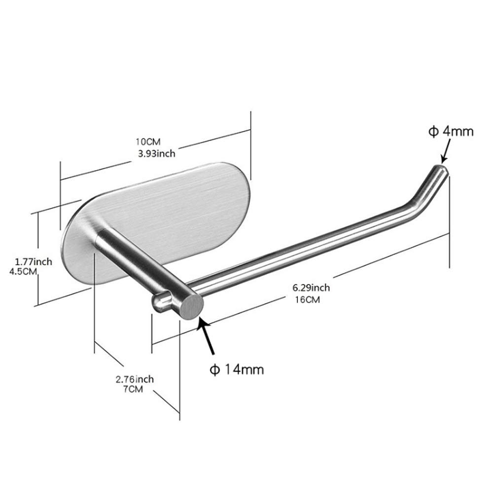 NEECS Supporto a Parete per Bagno, portarotolo di Carta igienica, Cucina, Gancio a Muro in Acciaio Inox, portasciugamani, portarotolo, portarotolo da Bagno