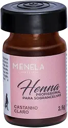 Menela Kit Henna Para Sobrancelhas 2,5g Castanho Claro