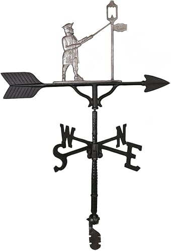 Montague Metal Products Veleta de 32 pulgadas con adorno de lámpara de hierro sueco