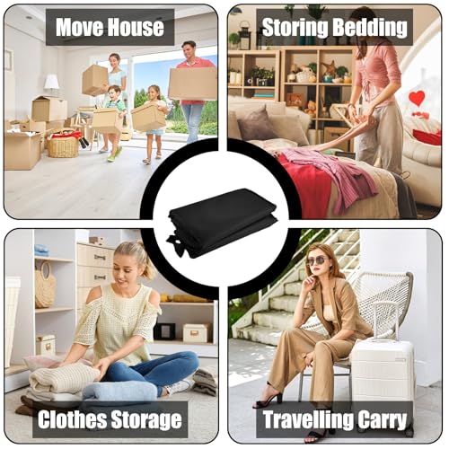 2 Stück 160L Große Aufbewahrungstasche, 420D Oxford Transporttasche, Aufbewahrung für Bettdecken, Bettzeug Aufbewahrung Mit Handgriff, Bettwäsche Tasche, für Umzug Bettdecken Kleidung Bettwäsche