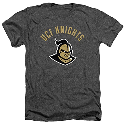 University of Central Florida UCF UCF Knights Official Knights Logo Unisex Adult Heather T Shirt,Charcoal Heather, 3X-Large