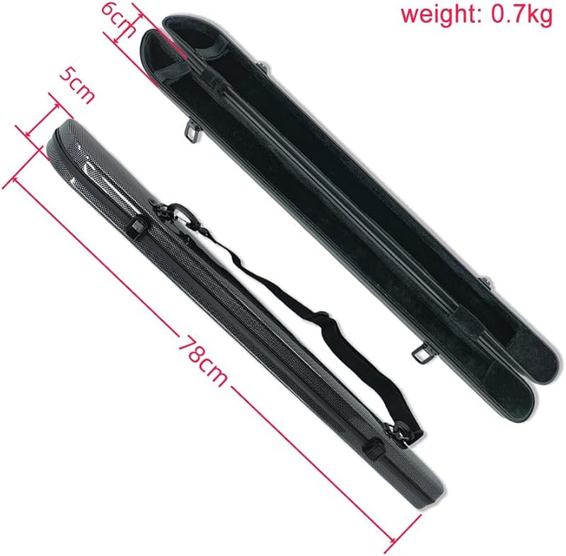 Vetimobato Estuche rígido para arco para 2 arcos de violín/viola/violonchelo con correa ajustable para el hombro y asa, protección fuerte y liviana, negro