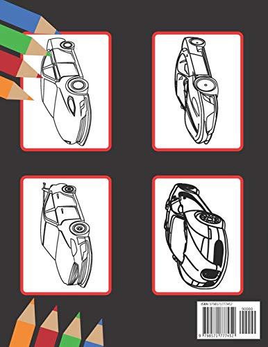 Sports Cars Coloring Book For Kids: Pages with Top Supercars, Turbo Racing and Cool Luxury Car Designs for Boys and Vehicles Lovers image 4