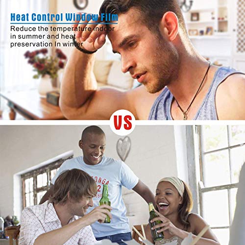 One Way Privacy Window Film Mirror Coverings Anti Peep Glass Clings,Sun Blocker Heat Reducing Control Film Uv Reflective Tint,No Glue Clear Film For Window House Office Black-Silver 35.4 X 393.7 Inch #TOP6