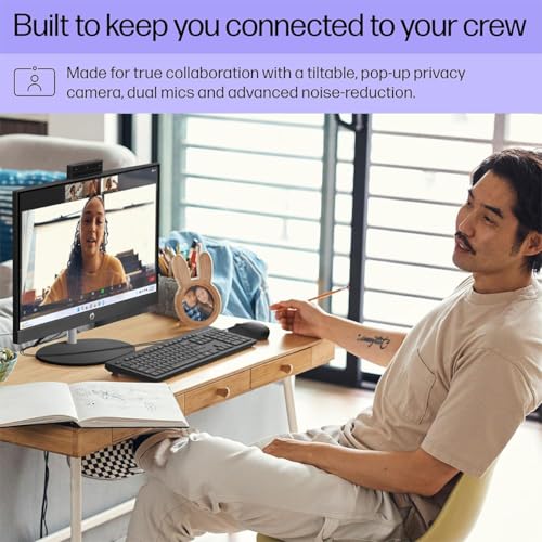 Image of HP 23.8 inch All-in-One Desktop PC, FHD Display, Intel Core i3-N300, 8 GB RAM, 256 GB SSD, Intel UHD Graphics, Windows 11 Home, 24-cr0030 (2023)