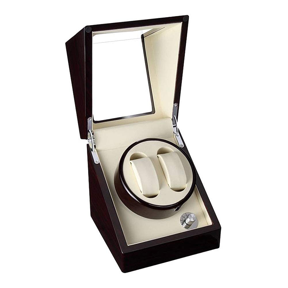 NZPOST Watch Winders, Double, Piano Paint Storage Case for 2 Wrist Watches Quiet Motor Viewing