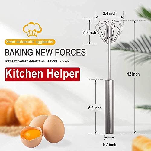 Image of 1 Pc's Stainless Steel Manual Power Free Hand Push Whisk Hand Blender, Mathani, Ravai, Madhani, Egg Beater, Frother, Stirrer, Whisking, Beating, Stirring Lassi /Butter Milk Mixer(Pack of 1)
