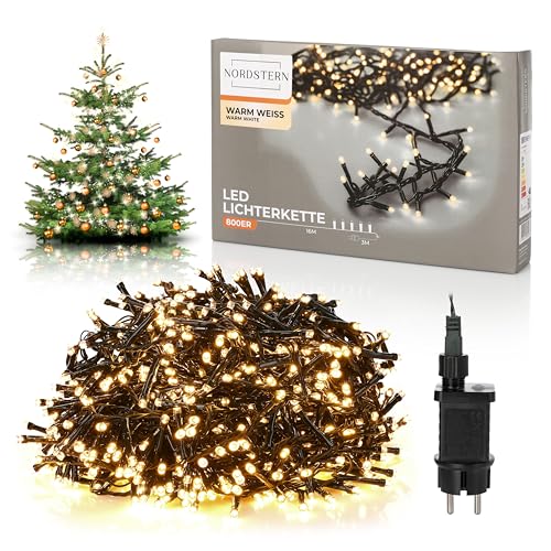 Nordstern LED Büschel Lichterkette Warmweiß 800 LEDs- Weihnachtsbaum...