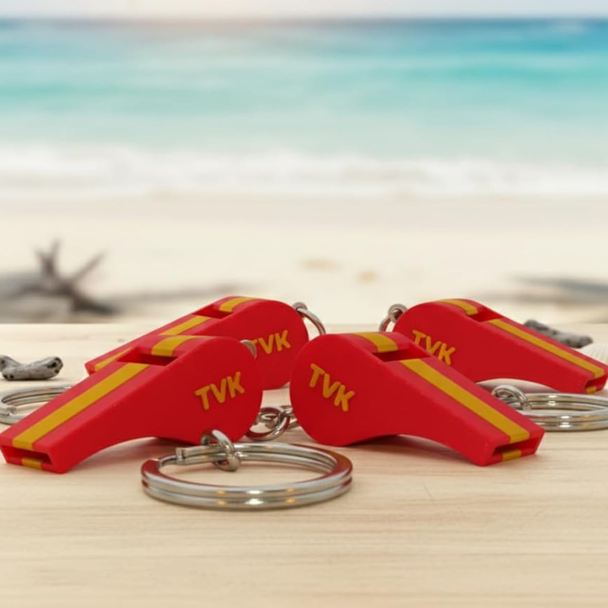 TVK Whistle Keychain Combo Pack (Pack of 4) – High Decibel Sound for Fan Club Celebrations, Mass Events & Public Gatherings - Pack of 4-image-45
