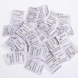Desiccant Bags, 200 Packs x 1g Silica Gel Sachet Packet Moisture Damp Absorber Dehumidifier Mildew Odors