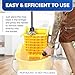 PLASTIC PRINCE Mop Wringer Only Side Press Wringer Replacement for Commercial Mop Bucket on Wheels - 26-Quart or 35 Quart, Yellow