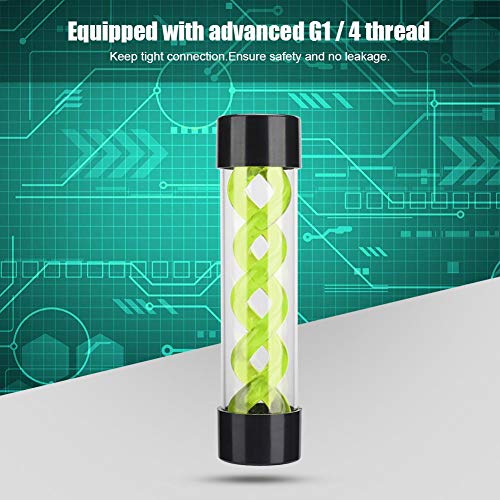 ASHATA Serbatoio di Raffreddamento ad Acqua, Serbatoio di Acqua 200 MM con Filettatura G1/4 per PC Desktop Computer Cooler Accessorio CPU Radiatore Pompa di Raffreddamento ad Acqua(Verde)