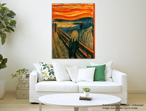 Image of Tamatina Modern Art Canvas Painting | The Scream | Abstract Art Unframed painting for Home decor|Size - 13X11 Inches.m143