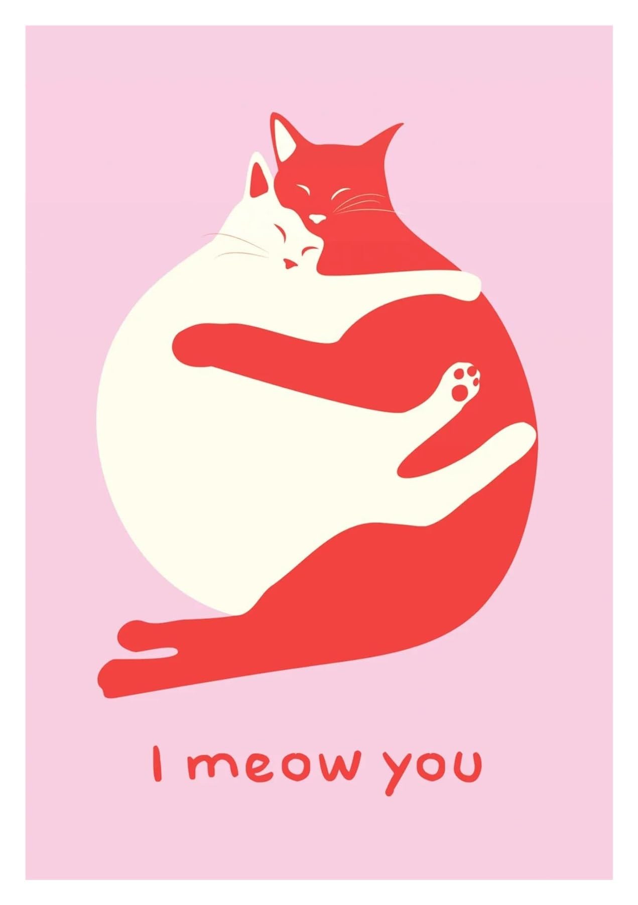 Xenite H Wall Art Canvas Prints Modern Cute Lazy Cats Poster Prints Funny Cat Enthusiasts Relaxing Minimalist Canvas Painting Girly Wall Picture Ome Room Decor(,30X40cm)