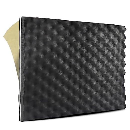 TroyStudio Triple Noise Insulation Sound Proof Foam Panel - 19 X 16 X 0.7 Inches Pack of 1 Self-Adhesive Closed Cell Foam Soundproofing Foam - Car Sound Deadening Mat - Egg Crate Acoustic Foam Panel