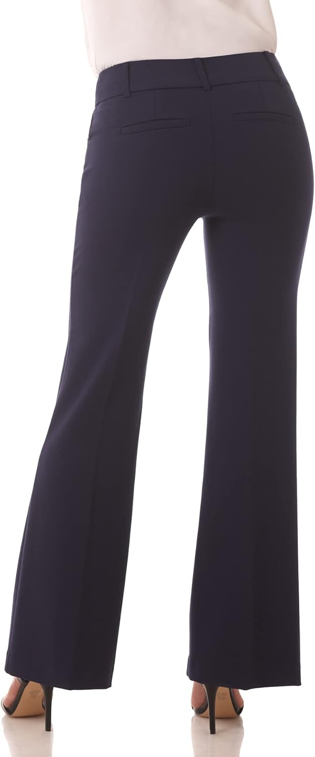 Rekucci Women's Secret Figure Pull-On Stretchy Wide Leg Office Yoga Dress Pant in Regular/Petite/Tall Fit - Image 3